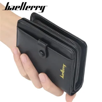 Baellerry новый мужской короткий кошелек с несколькими картами, сумка для водительских прав, модный кошелек с застежкой-молнией, роскошный мужской кошелек высокого качества