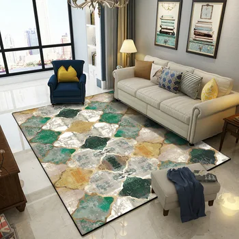 Геометрическая решетка в марокканском стиле, 3D Печать, Ковры для гостиной, Декор спальни, коврики для пола/Коврики Современный домашний ковер alfombra 19