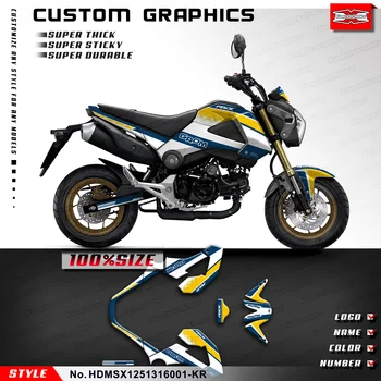 Пользовательские наклейки с графикой Кунг-Фу, комплект наклеек на мотоцикл для Honda Grom MSX 125 2013 2014 2015 2016 17