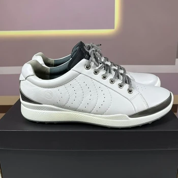 Новые мужские кроссовки для гольфа роскошного бренда, белые тренировочные мужские кроссовки для гольфа, мужская спортивная обувь из натуральной кожи, нескользящие кроссовки для гольфа 16