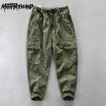 Зимние мужские брюки, рабочая одежда в американском стиле, армейские Зеленые брюки, плотные мужские брюки из чистого хлопка со средней талией и поясом, молодежные модные брюки 17