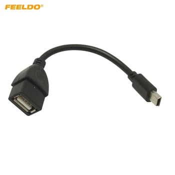 FEELDO 138 мм Автомобильный Аудио CD/DVD 5pin mini USB от мужчины к USB 2.0 Женский Соединительный Шнур T Интерфейс OTG Кабель для передачи данных #HQ5665 22