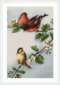 Набор для рукоделия Three birds 35-49, набор для вышивания крестиком, наборы для рукоделия, набор для вышивания крестиком, Набор для вышивания