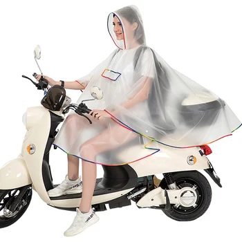 Модное прозрачное женское пончо-дождевик EVA Plasitc, непромокаемый плащ для пеших прогулок и езды на велосипеде 21