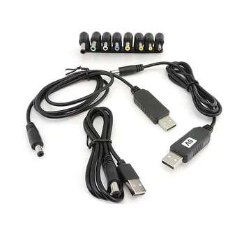 От 5 В до 9 В 8,4 В 12,6 В USB повышающий кабель питания Разъем постоянного тока 8pin штекер 3,5 мм 4,0x1,7 мм разъем Повышающий Модуль Конвертер Адаптер штекер L 7