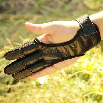 1 шт. Высокоэластичная защита для рук на 3 пальца, износостойкая перчатка для стрельбы из лука, удобный регулируемый ремешок на запястье 19