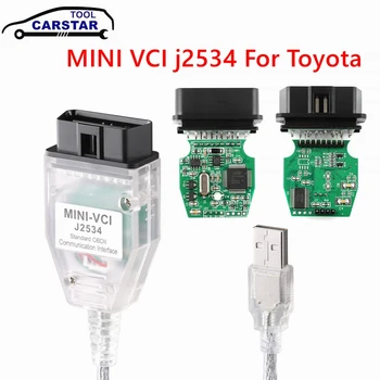MINI VCI j2534 V18.00.008 Автомобильный диагностический кабель OBD2 для Toyota С многоязычным Интерфейсом OBD2 Поддержка Диагностики автомобиля до 2022 года 21