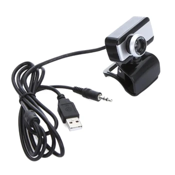 Портативная Легкая Веб-камера для Портативного ПК Компьютерная Веб-камера USB Webcam Черный 3