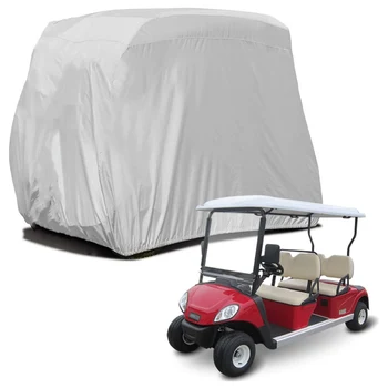 Чехол для гольф-кара на 4 пассажира 210D Oxford Водонепроницаемый пылезащитный чехол на крышу, дождевик для EZ GO, клубного автомобиля, Yamaha 12