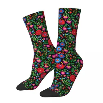 Баскетбольные носки с красочным рисунком в виде мексиканского цветка, нескользящие носки средней длины из полиэстера для унисекс 22