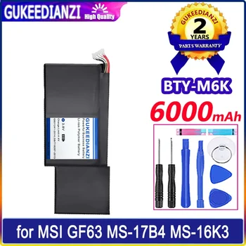 Аккумулятор GUKEEDIANZI BTY-M6K BTYM6K 6000 мАч для MSI MS-17B4 MS-16K3 GS63VR-7RG GF63 Thin 8RD 8RD-031T H 8RC GF75 3RD Batteria 5