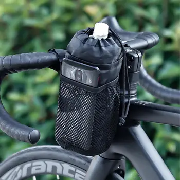 Сумка для велосипедной бутылки с водой, сумка для переноски бутылки с водой для езды на велосипеде, сумка для руля MTB Велосипеда, аксессуары для поездок на работу 13