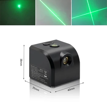 Мини-позиционер лазерного уровня Green Line Горизонтальный вертикальный поперечный луч 520 нм Зарядка через USB 3
