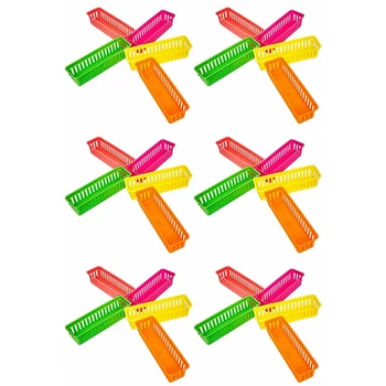 Классный органайзер для карандашей, корзинка для карандашей или корзина для карандашей, разные цвета, случайные цвета (30 упаковок) 4