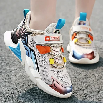 2023 Новая детская обувь, детские кроссовки, осенняя нескользящая легкая спортивная детская обувь, качественные кроссовки для мальчиков 22