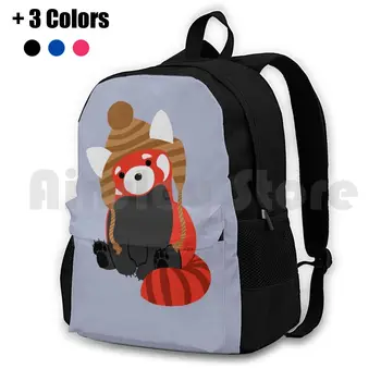 Collin The Beanie-Ношение Красной Панды, Походный рюкзак, Водонепроницаемый, для кемпинга, для путешествий, Красная Панда, Красная шапочка-бини, милая, 15