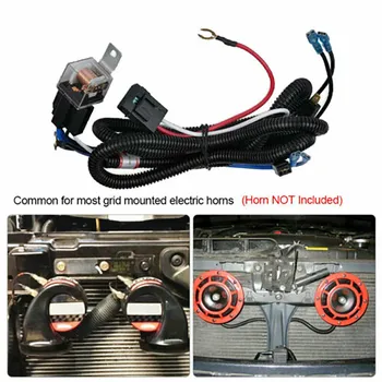 Улучшите звуковые сигналы вашего автомобиля с помощью высококачественного комплекта жгутов проводов реле 12 В для крепления к решетке радиатора электрического звукового сигнала 1