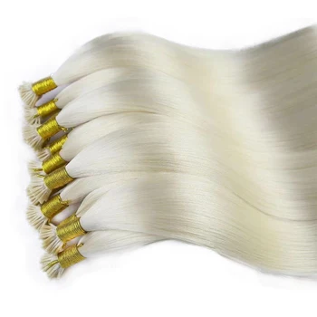 Пепельно-русые прямые натуральные европейские волосы ручной работы для наращивания I Tip, микрошарики для кератинового наращивания человеческих волос для женщин 1