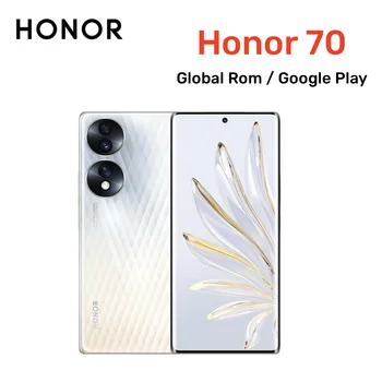 Глобальная встроенная память HONOR 70 Смартфон Android 6,67 дюйма 256 ГБ / 512 ГБ Встроенная память 54-мегапиксельная камера Мобильные телефоны сеть 5G NFC Google Play Store 1