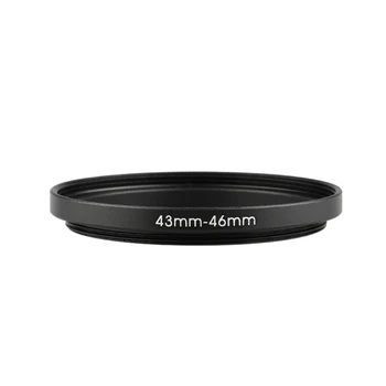 Алюминиевое Черное Повышающее Фильтрующее Кольцо 43 мм-46 мм 43-46 мм 43-46 Адаптер Фильтра для Объектива Canon Nikon Sony DSLR Camera Lens 5