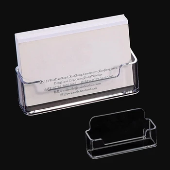 Акриловый прозрачный настольный держатель для визитных карточек, коробка для хранения карточек на полке 23