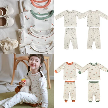 Комплекты детских пижам зимнего бренда 2023 для мальчиков и девочек, пижамы с милым принтом, комплекты домашней одежды 19