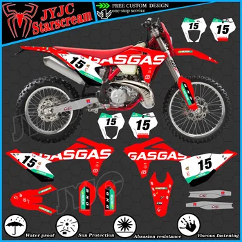 Графический набор для GASGAS 2021 2022 2023 EC MC 150 200 250 300 350 400 450 Наклейки с наклейками для мотоциклов 2