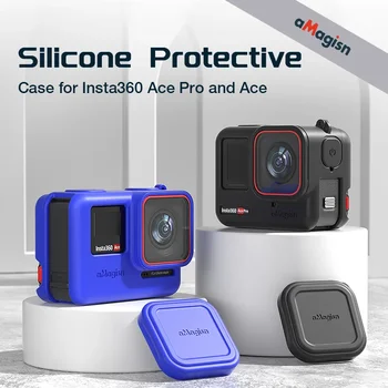 Для Insta360 Ace /Ace Pro Силиконовый чехол, защитный чехол, устойчивый к царапинам чехол, крышка объектива камеры для аксессуаров Insta360 Ace Pro 13
