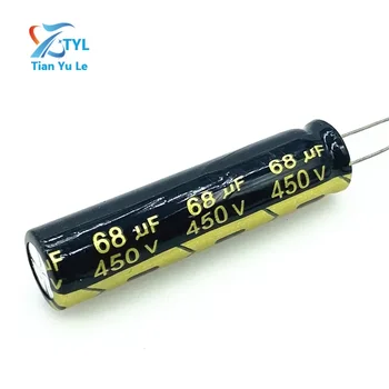 10 шт./лот 68 МКФ 450 В 68 МКФ алюминиевый электролитический конденсатор размером 13*50 20% 16