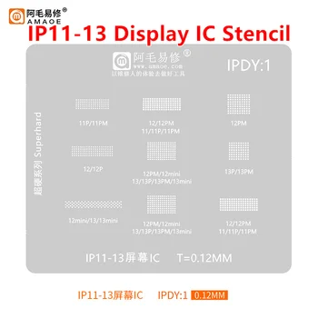 Amaoe IPDY1 LCD3 Трафарет для Реболлинга BGA Для iPhone 6-14 Pro Max Mini 11Pro 12Pro 13Pro Max Инструменты для ремонта микросхем ЖК-экрана 9