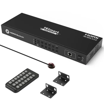 Переключатель видеомикшера TESmart HDMI 8 x 1 с матричным переключателем HDCP2.2 4k60hz HDMI-переключатели 19