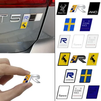 3D R ДИЗАЙН Шведский Флаг Эмблема Лося МЕТАЛЛИЧЕСКИЙ Значок Заднего Багажника Автомобиля Наклейка Для V40 V60 C30 S60 S80 S90 XC90 XC60 D4 D5 D6 D2 9