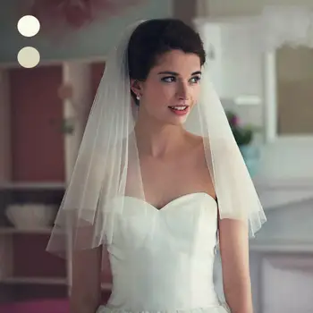 Леди Айвори кремово-белый реквизит для девичника невесты, свадебная фата для волос С гребнем 18