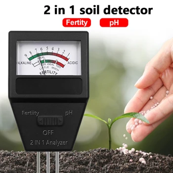 Детектор плодородия почвы 2 в 1, анализатор азота, фосфора, калия, тестер PH EC почвы, ацидометр почвы, тест для сада 18