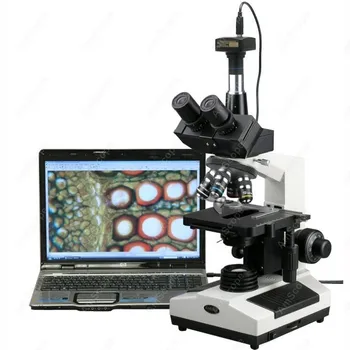 Биологический составной микроскоп-AmScope Поставляет 40X-2000X биологический составной микроскоп для ветеринарной клиники + 5-мегапиксельная камера 19