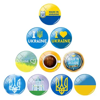 Карта национального домена TAFREE Украина Выкройки для ювелирных изделий с круглым кабошоном 12 15 16 18 20 25 мм Плоская спинка WKL229 1