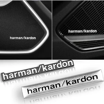 3D Алюминиевый Значок Harman/Kardon, Эмблема, Автомобильные Аудио Наклейки Для Audi sline TT Q2 Q3 Q5 Q7 Q8 A3 A4 A5 A6 A7 R8 B5 B6 B7 B8 C5 C6 6