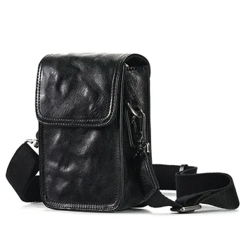 Поясная сумка в стиле ретро для мужчин, сумка через плечо с ремешком из натуральной кожи 17