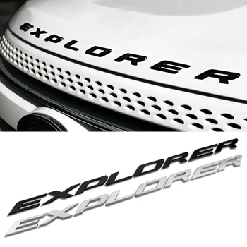 3d ABS Черный Логотип Explorer Эмблема Надписи На Переднем Капоте Автомобиля Эмблема Капота Сумка Для Ford Explorer 4 5 6 Explorer Наклейки Аксессуары 18