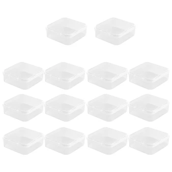 40 Упаковок Прозрачных пластиковых контейнеров для хранения бусин, Коробка С откидной крышкой Для мелких предметов, Бриллиантов, бусин (2.2X2.2X0.79 дюймов) 5