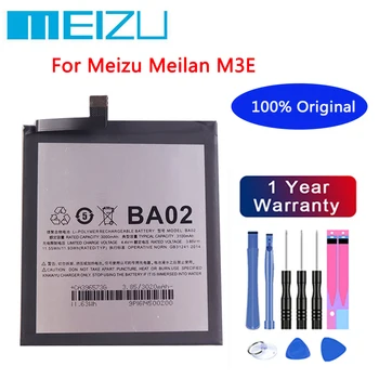 Meizu Высококачественный 100% Оригинальный Аккумулятор BA02 Для Meizu Meilan M3E M3E M3e E 3100mAh Аккумуляторы Для Мобильных Телефонов + Инструменты 6