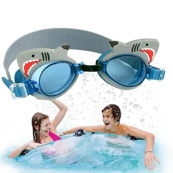 Новые водонепроницаемые детские очки для плавания, Милые очки для плавания для детей, регулируемый ремешок, Силиконовые мультяшные зеркальные очки 4
