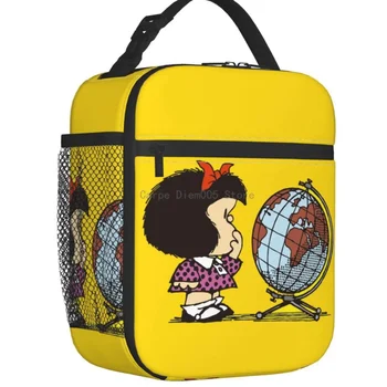 Забавные аниме Mafalda, термоизолированные сумки для ланча, женские сумки с комиксами, портативный контейнер для ланча для школы, Многофункциональная коробка для еды 6