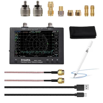 Векторный сетевой анализатор SV4401A 7-дюймовый Сенсорный ЖК-анализатор антенн 50 кГц-4,4 ГГц HF VHF UHF Модернизирован от компании for Nanovna Vna 21
