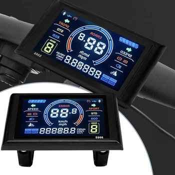 24-72 В Ebike LCD S966 Красочный Дисплей Панель Управления Скоростью Вращения Для Контроллера Протокола № 2 SM/водонепроницаемый Разъем Запчасти Для Электровелосипедов 19