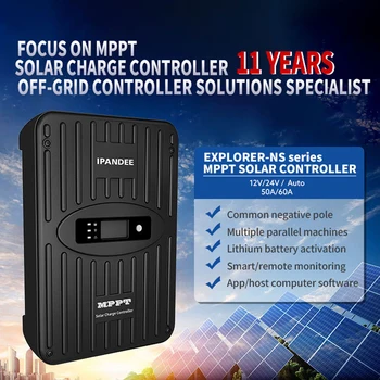 EXPLORER-NS 40A/60A MPPT Солнечный Контроллер заряда Всех Батарей 12V/24V PV Контроллер заряда Smart 4G Wifi App Пульт Дистанционного управления 19