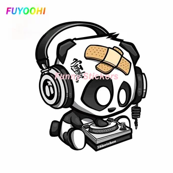 Модные наклейки FUYOOHI для экстерьера / защиты, мода для DJ Panda, Индивидуальная наклейка на окна ноутбука, Автомобильные наклейки 16