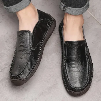 Мужская обувь Tods в британском стиле из натуральной кожи, корейская универсальная деловая обувь, мужская летняя модная повседневная обувь 1