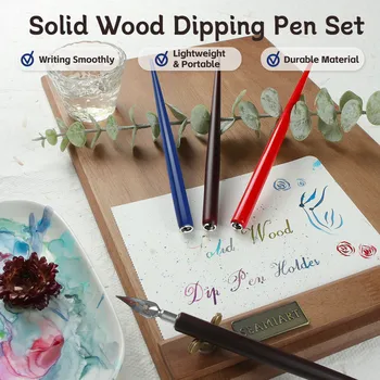 Многофункциональные ручки SeamiArt Dip Pen для мультфильмов, ручная роспись, 6 типов держателей + 5 видов наконечников, принадлежности для творчества 4