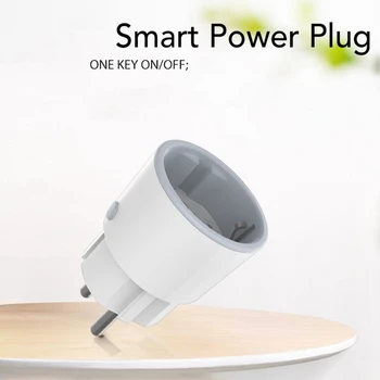 Tuya Smart Zigbee Plug Wifi Розетка 3680 Вт 16A Мониторинг энергии Smart Plug Переключатель Таймера Smart Socket-EU Plug Проста В использовании